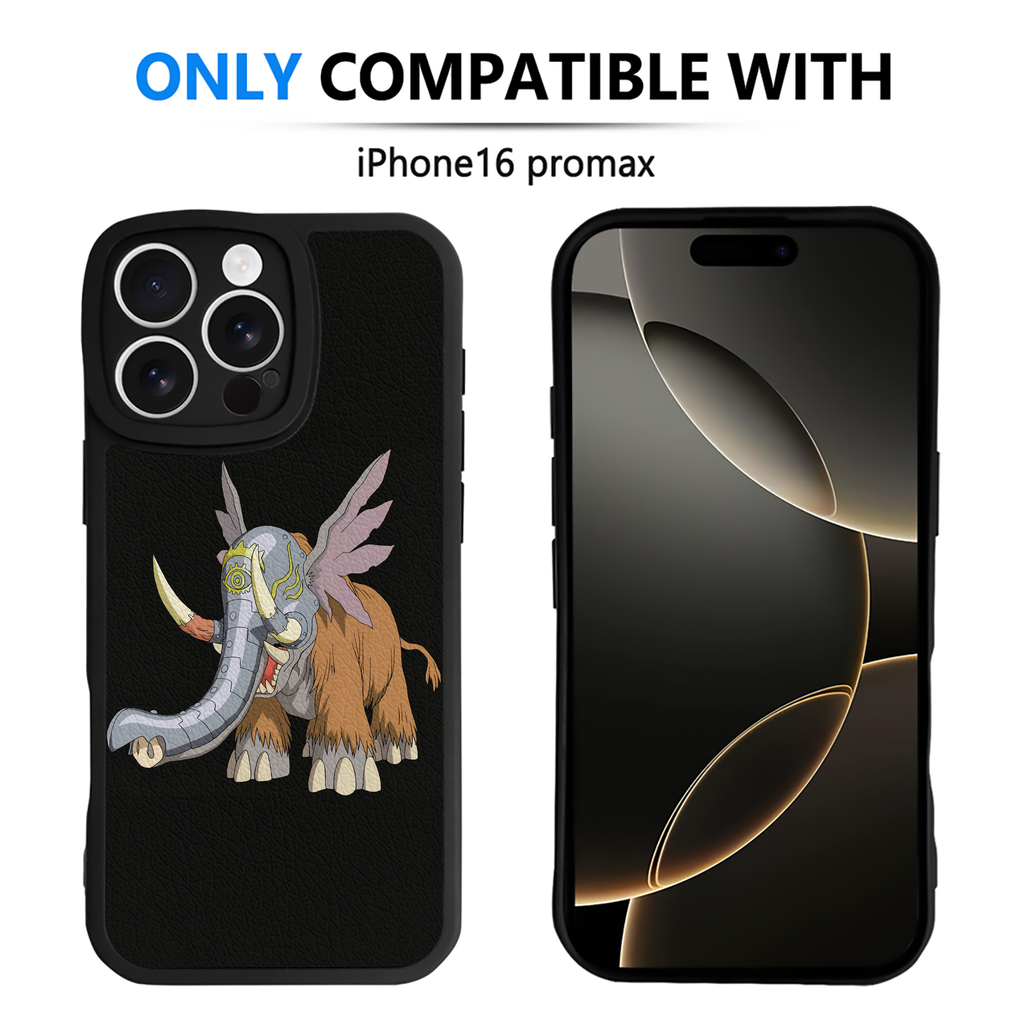 （画像用） Digimon デジタルモンスター/デジモン 【iPhone 16シリーズ対応】シリコンスマホケース（レザー調） 材質：シリコン
